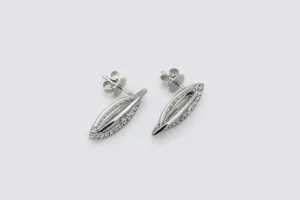 9ct White Gold Diamond Jewellery Set – 0.75ct Necklace & 0.50ct Earrings