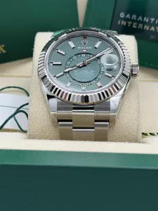 Rolex Sky-Dweller 42mm Stainless Steel & White Gold Oyster Bracelet Mint Green Dial Ref. 336934 (2025, Unworn)