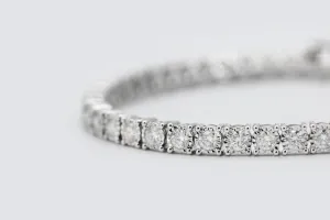 9ct White Gold Diamond Tennis Bracelet 3.53ct