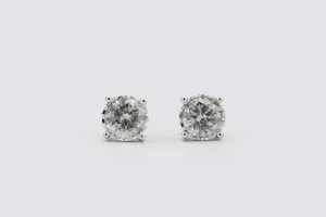 9ct White Gold Diamond Stud Earrings 4.12ct
