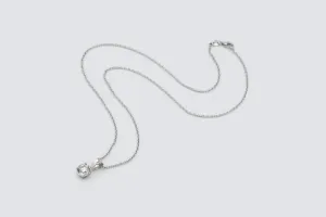 9ct White Gold Round Diamond Pendant Necklace 1.22ct