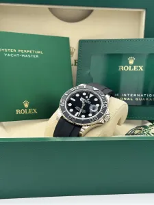 Rolex Yacht-Master 42 White Gold Oysterflex Bracelet Black Ceramic Bezel 226659 2021