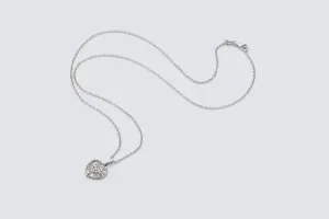 9ct White Gold Diamond Heart Pendant Necklace 0.40ct