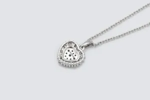 9ct White Gold Diamond Heart Pendant Necklace 0.40ct