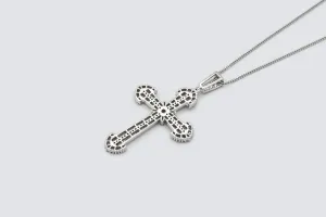 9ct White Gold Diamond Cross Pendant Necklace 2.64ct
