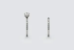 9ct White Gold Diamond Engagement Ring & Wedding Band Set 1.85ct