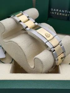 Rolex Datejust 41mm Stainless Steel & Yellow Gold Oyster White Baton Dial Fluted Bezel 126333 2024