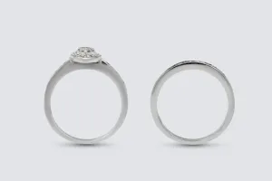 18ct White Gold Diamond Engagement Ring & Wedding Band Set 1.00ct