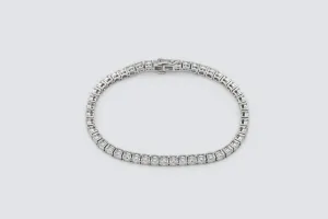 9ct White Gold Diamond Tennis Bracelet 4.42ct
