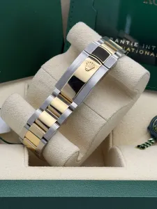 Rolex Datejust 41mm Stainless Steel & Yellow Gold Oyster White Baton Dial Fluted Bezel 126333 2024