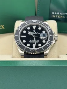 Rolex Yacht-Master 42 White Gold Oysterflex Bracelet Black Ceramic Bezel 226659 2021