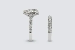 9ct White Gold Diamond Engagement Ring & Wedding Band Set 2.30ct