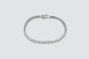 9ct White Gold Diamond Tennis Bracelet 3.53ct
