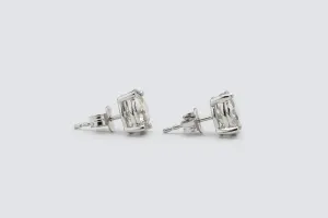 9ct White Gold Diamond Stud Earrings 3.11ct