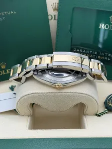 Rolex Datejust 41mm Stainless Steel & Yellow Gold Oyster White Baton Dial Fluted Bezel 126333 2024