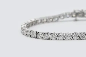 9ct White Gold Diamond Tennis Bracelet 5.58ct